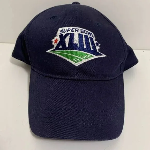 Super Bowl XLIII 2009 NFL Baseball Hat Cap Steelers Cardinals Adjustable Strap - Picture 1 of 2